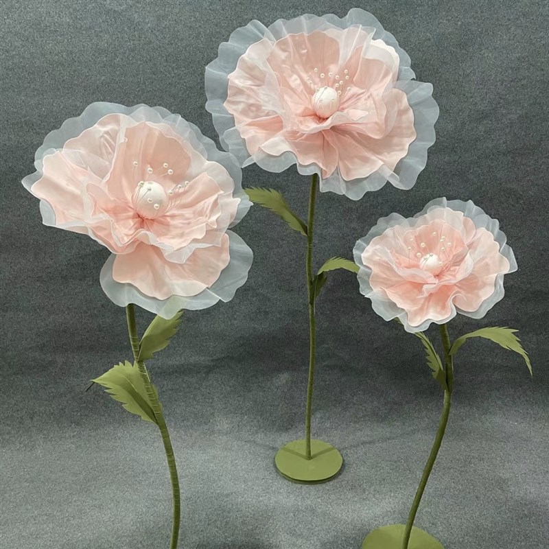 手工纸花真丝花泡沫花橱窗装饰摆件新款婚庆舞台路引婚礼场景布置