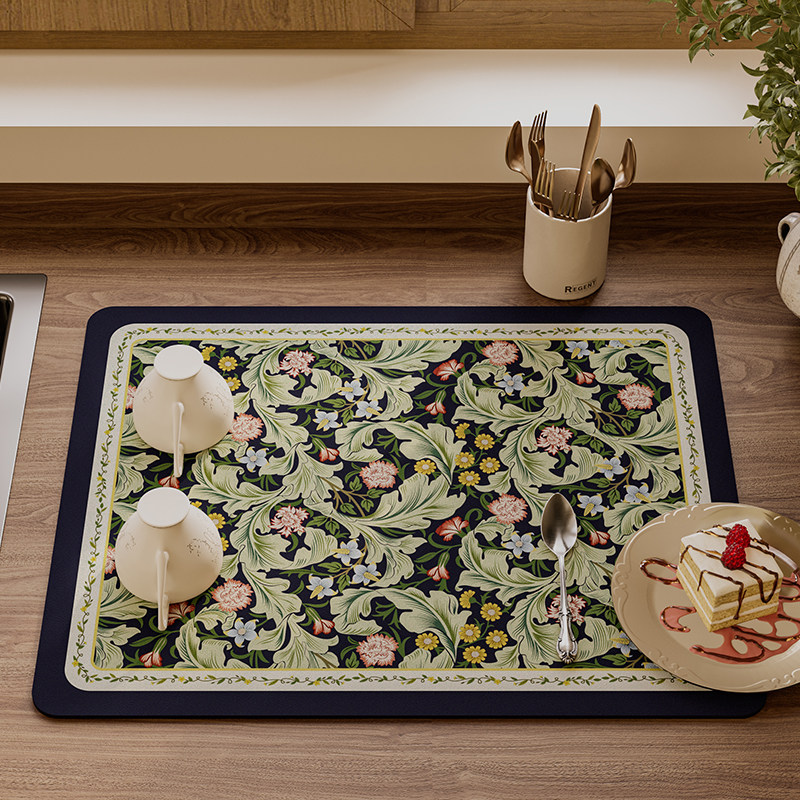 弗洛雷斯咖啡机厨房台面沥水垫矽藻泥吸水洗手台防滑隔热静音碗垫,居家布艺,厨房地垫,淘宝优惠券,粉丝福利购,淘宝优惠卷