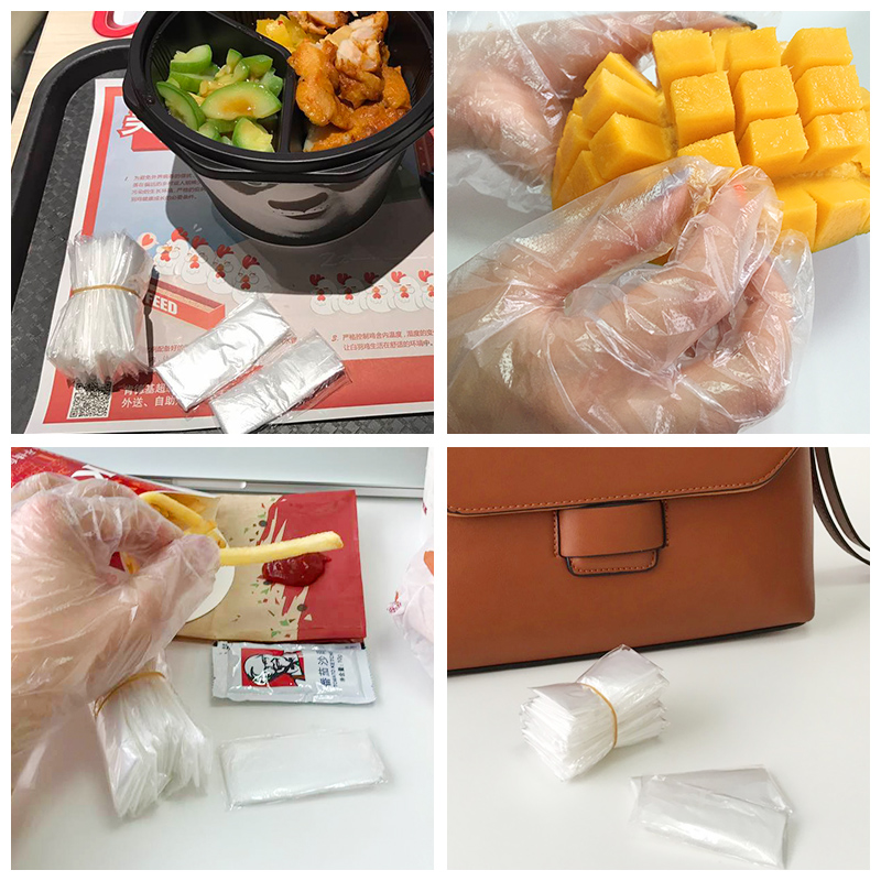 500袋独立小包装一次性手套食品餐饮外卖美容手膜透明PE薄膜塑料