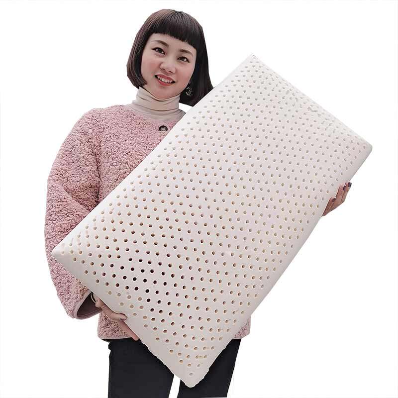 单人枕头48x74cm天然乳胶枕防螨橡胶枕结婚乔迁家用酒店宿舍枕芯