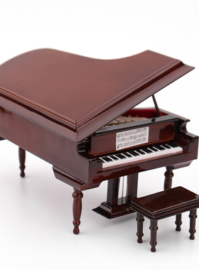 三角钢琴模型音乐盒儿童小礼品圣诞节礼物创意送男女生夜钢琴车摆