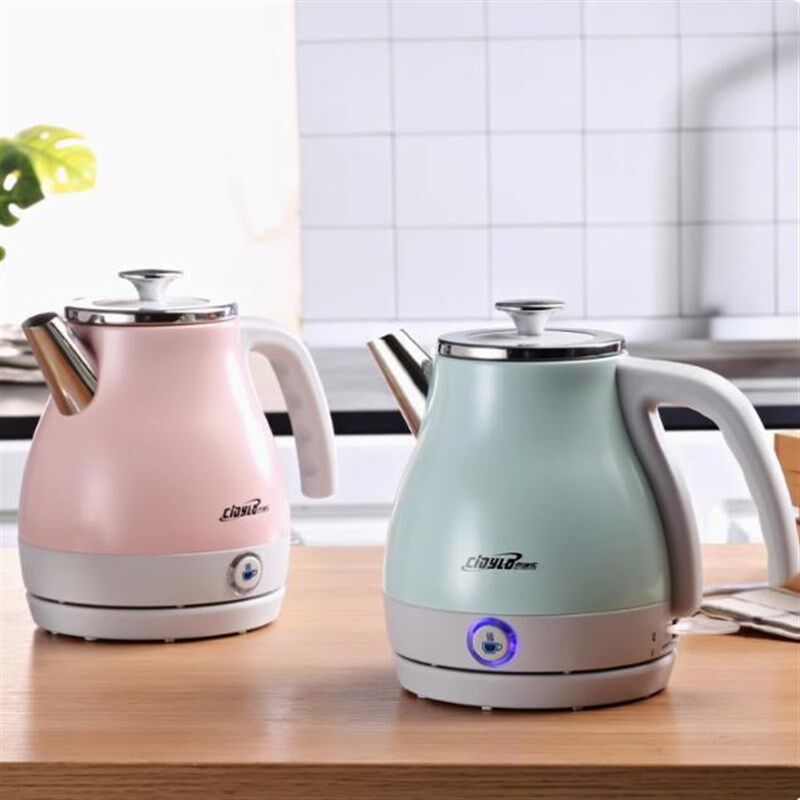 复古304不锈钢家用电热水壶保温一体恒温烧水壶办公室小型便携1L