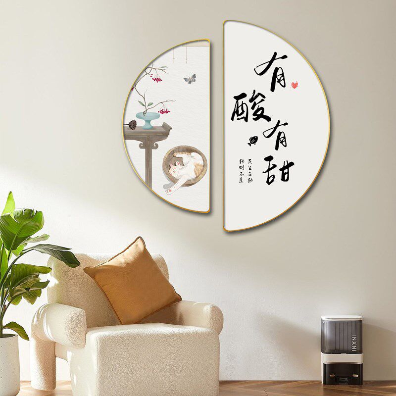 新中式三餐四季餐厅墙上装饰画厨房歺厅餐桌边柜挂画饭店禅意壁画
