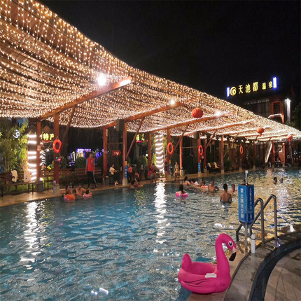 led小彩灯闪灯串灯满天星星灯串卧室房间圣诞装饰布置防水挂户外