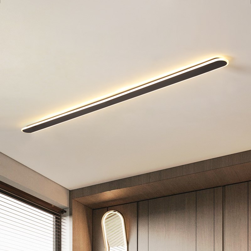 客厅无主灯一字长条吸顶灯阳台2米超薄玄关过道灯走廊线条灯明装