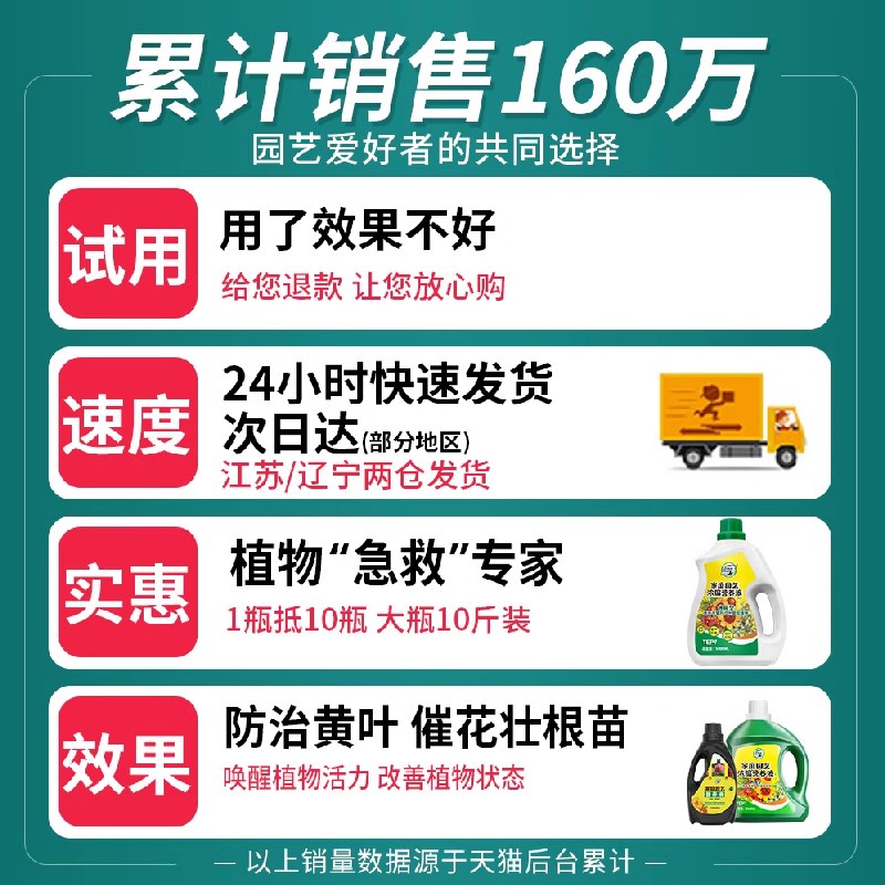 营养液植物通用型花肥发财树富贵竹绿萝水培盆栽家用花卉养花肥料