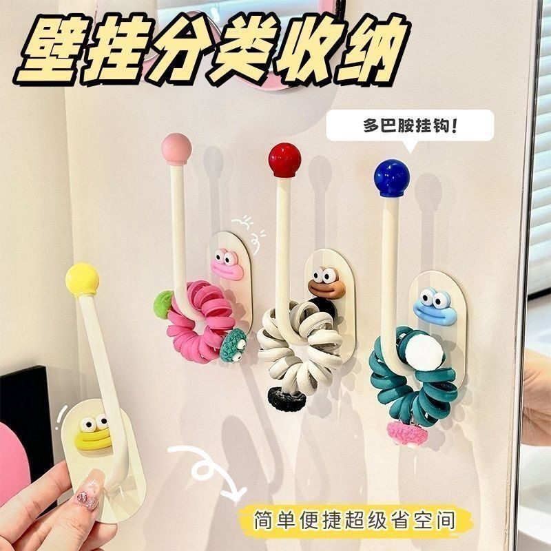 免打孔发圈发箍粘钩卫生间收纳发夹皮筋头绳挂钩首饰品发绳挂钩架