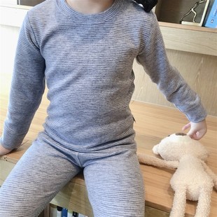 韩国儿童秋冬保暖德绒内衣套装 女童无骨 男孩恒温发热无痕衬衣衬裤