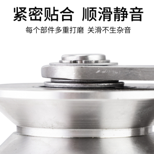 包邮 304不锈钢定滑轮带轴承U型V型方管轨道轮平移门吊环重型吊轮