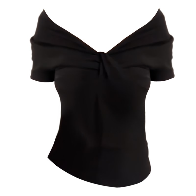 大码夏季新款胖mm法式露锁骨一字肩针织衫女修身显瘦甜辣两穿上衣