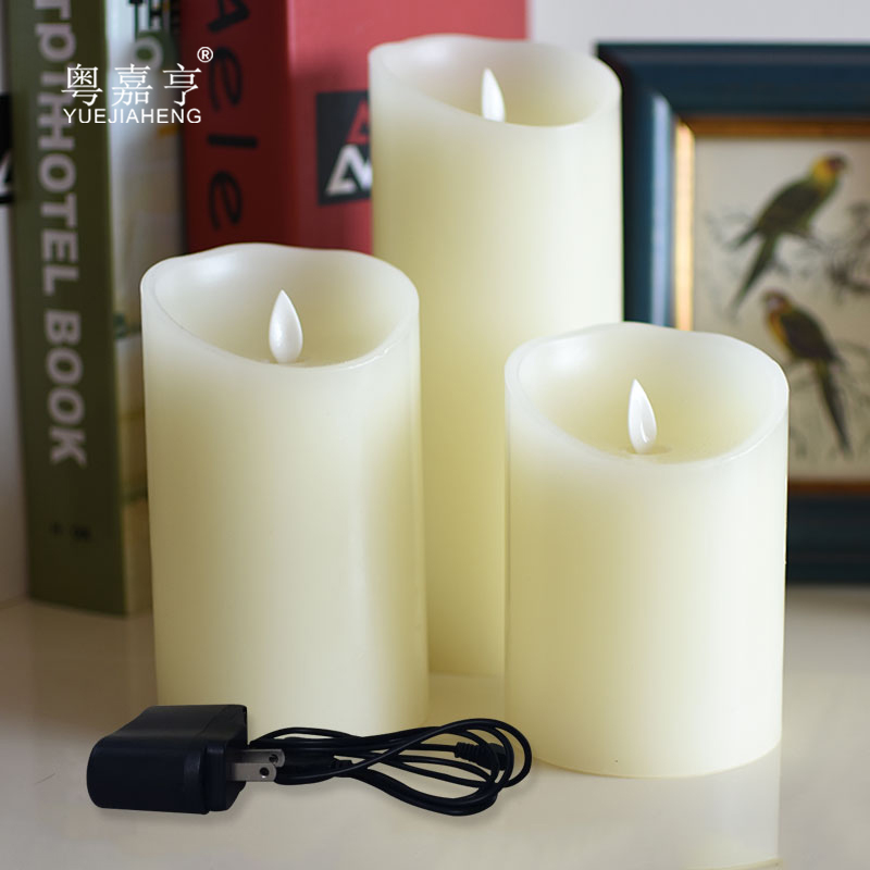 LED电子蜡烛 灯220V电源充电摇摆火焰婚庆酒店酒吧餐厅宴会引路