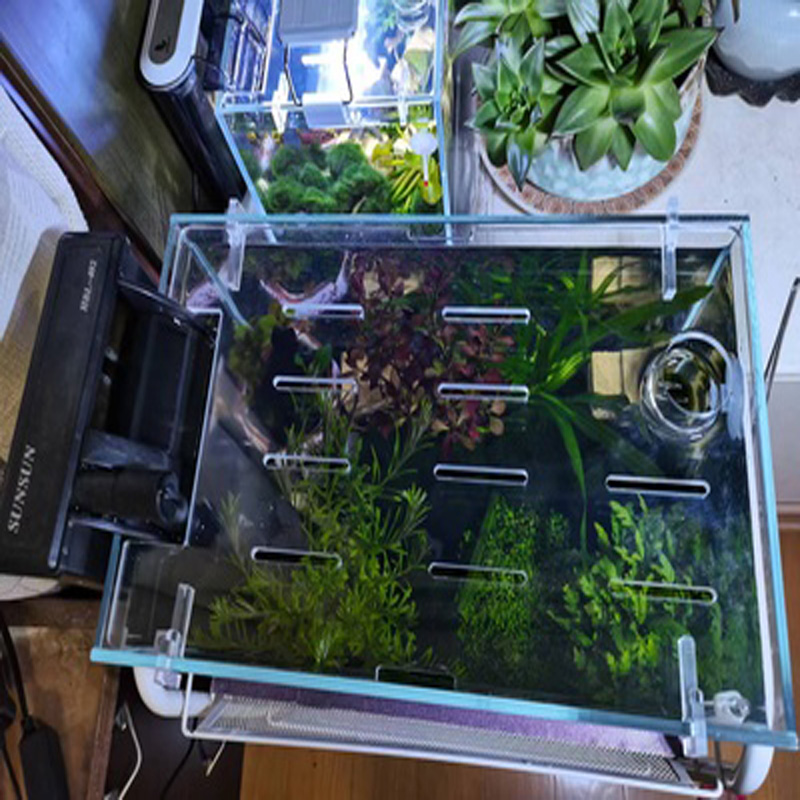 定制透明PC鱼缸盖板宠物水族箱防逃防猫盖乌龟缸盖高透明PC耐力板