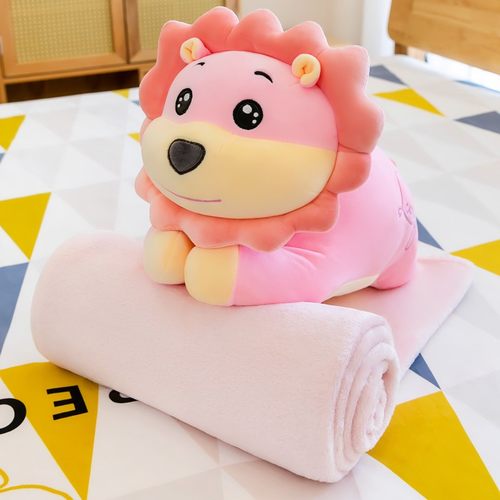 可爱抱枕被子公仔两用办公室午睡四季枕头汽车床上靠枕靠垫二合一