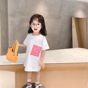 寶寶裙子夏裝 短袖 小童韓版 可愛洋氣t恤裙純棉女童連衣裙 2024新款