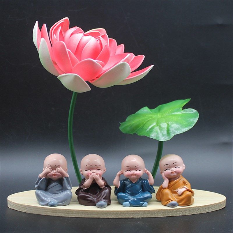 中式禅意荷花家居装饰工艺品客厅玄关电视酒柜办公桌面小摆件摆设,家居饰品,装饰摆件,淘宝优惠券,粉丝福利购,淘宝优惠卷