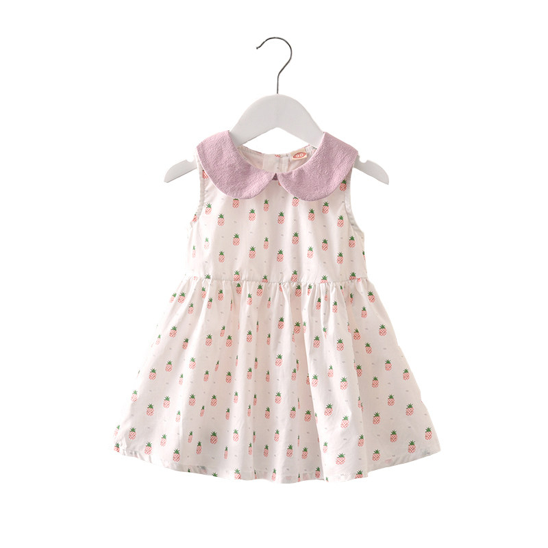 女童连衣裙2021夏装新款儿童装女宝宝格子裙小女孩纯棉洋气公主裙