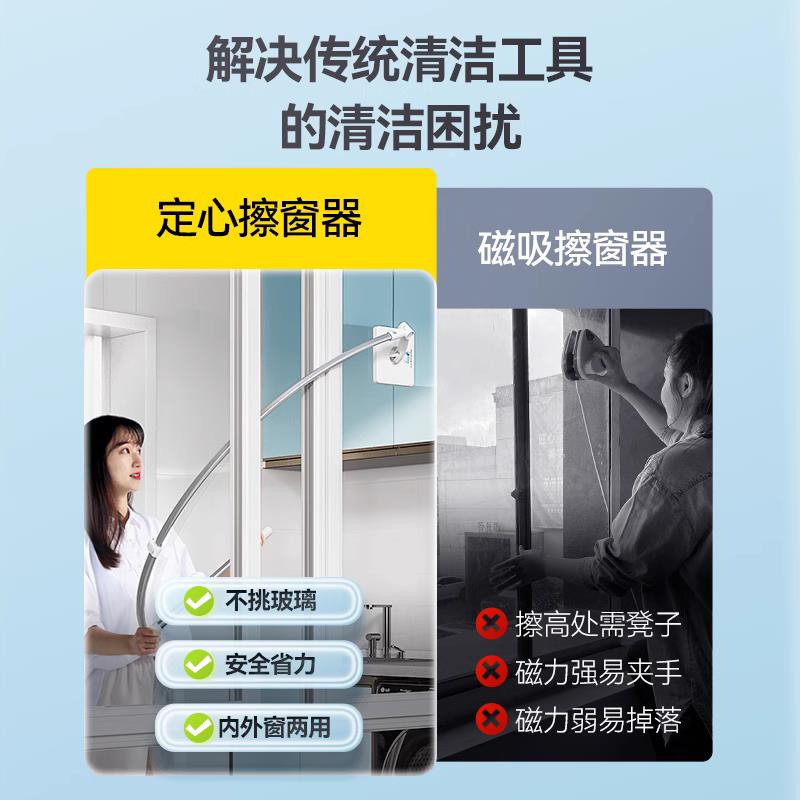 本上擦玻璃神器家用高层窗外清洗高空高楼外窗户双面擦懒人擦窗器