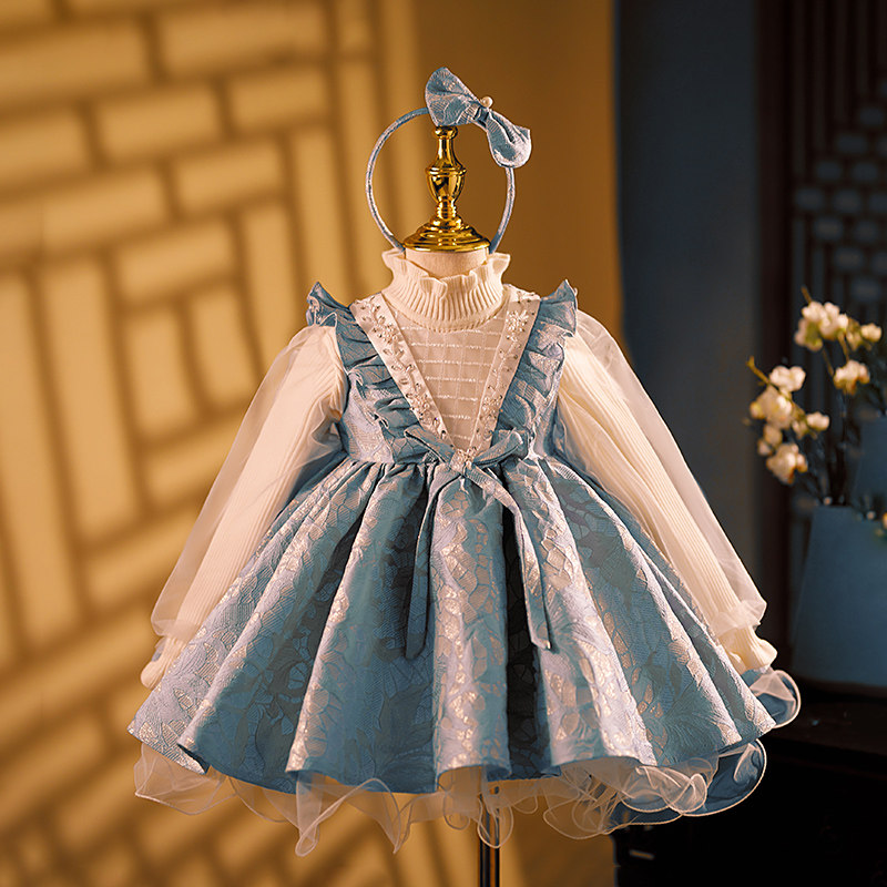 女童周岁礼服公主裙儿童日常小礼服洋气女宝宝一岁主持钢琴演出服