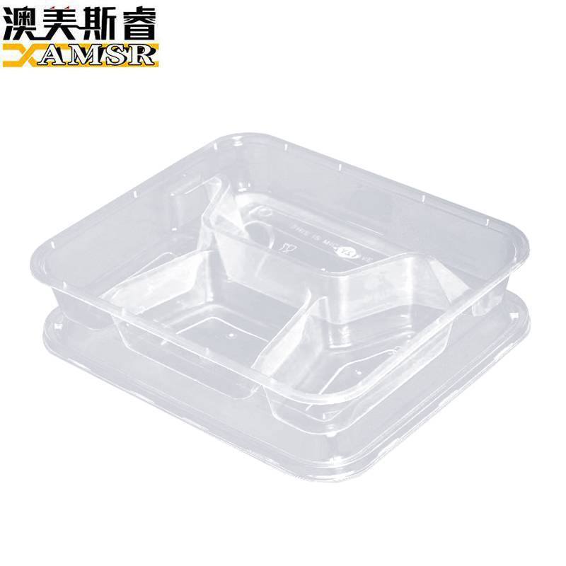 澳美斯睿 塑料一次性餐盒 四格1000ml 箱