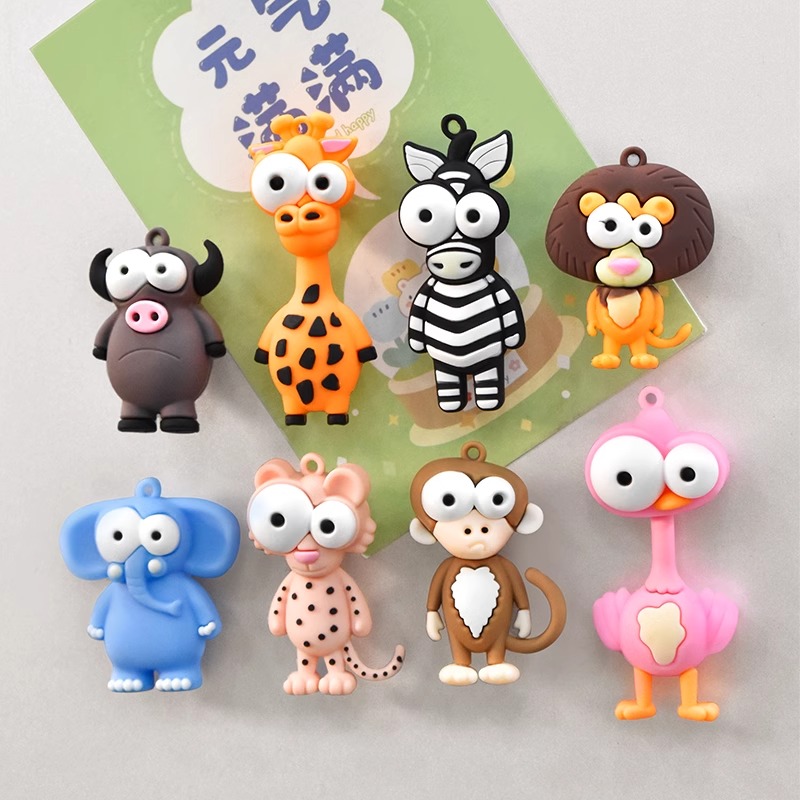 冰箱贴磁贴个性创意磁吸小动物儿童白板贴黑板贴3d立体磁铁吸铁石