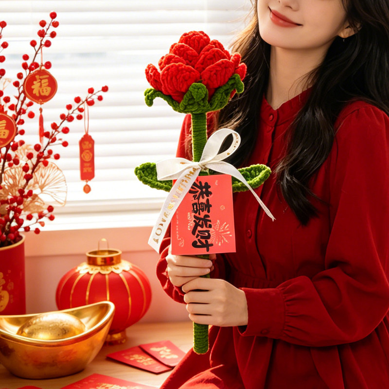 手工编织巨大号玫瑰花束向日葵成品生日送女友送妈妈母亲节礼物