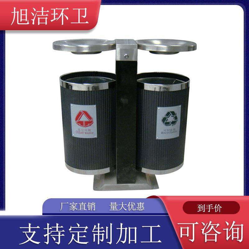 景区垃圾桶圆形样式多加厚钢板烤漆结实量大优惠公园分类垃圾箱