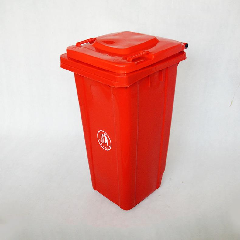 加厚100L户外环卫垃圾桶小区路边垃圾桶带盖带轮户外垃圾桶