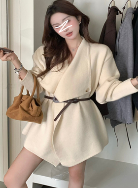 韩系慵懒风高级感针织连衣裙子大衣女秋冬季新款气质减龄