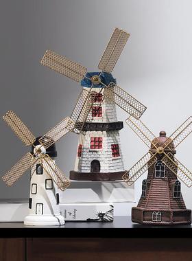 简约现代创意灯塔风车桌面摆件客厅酒柜装饰品办公室柜子书柜摆设