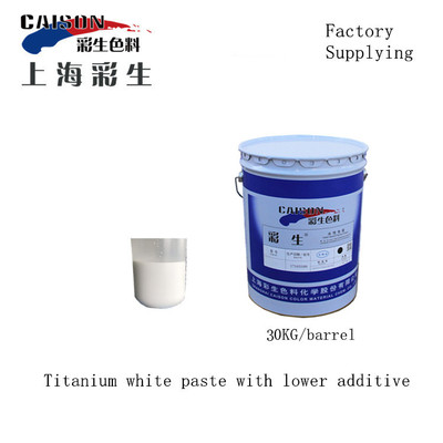 White pigment paste with low additive and good fluidity