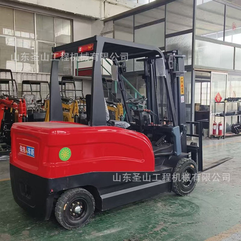 小型轮式电动叉车物流专用搬运推高装卸1吨2吨3吨液压推高平衡车