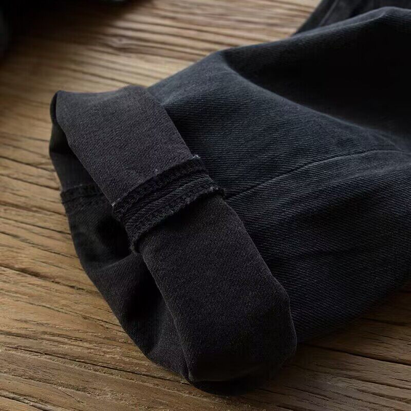 牛仔工作服焊工纯l棉劳保裤子男耐磨耐脏防烫宽松工人工地干活衣