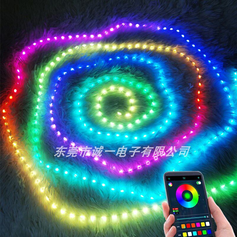 声控串灯串轻量化户外防水帐蓬夜市烧烤摆摊七彩闪流X水跑马气氛