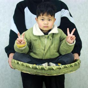 手工竹编制品晾晒圆簸箕竹簸箕家用晒干货竹筐有孔竹筛子米筛家用