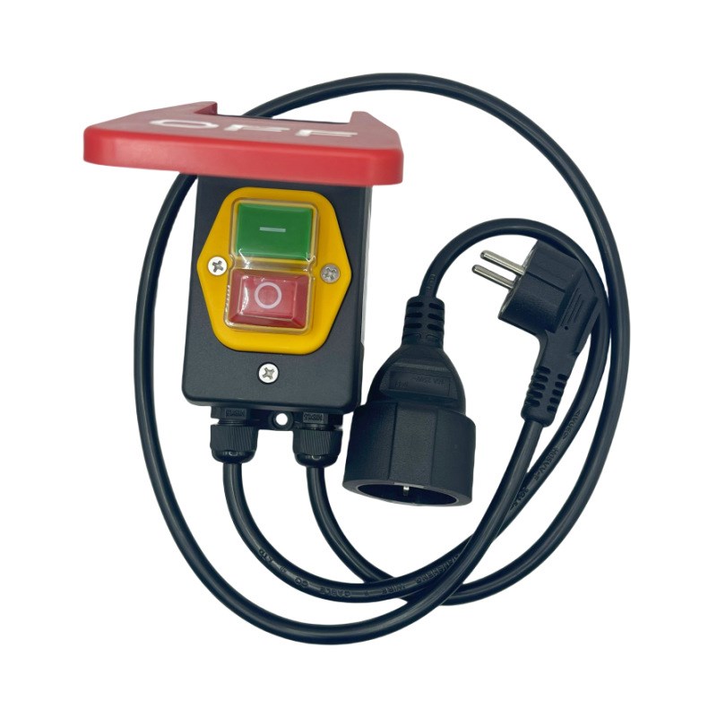 欧规/美规/德规120/250V带线电磁开关KJD17B带急停盖大面板YH02-A