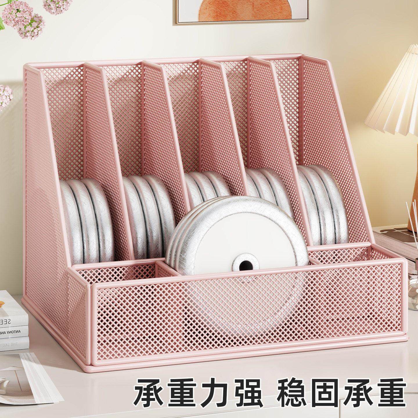 文件夹收纳架桌面资料档案储物架公室工位分格架多功能文具杂物
