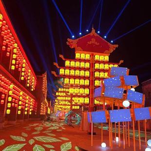 文旅景區(qū)燈籠仿古不夜城網(wǎng)紅打卡燈街道花燈裝 飾國潮戶外景觀燈