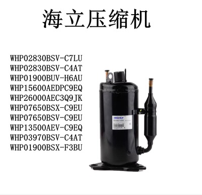 WHP02830BSV-C7LU/C4AT 01900 07650 13500AEV压缩机海立03970BS