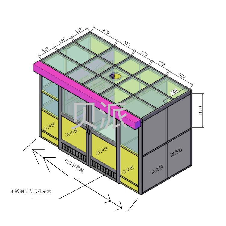 无尘车间 工业铝型材防护房FFU百级洁净工作棚无菌室恒温铝框架