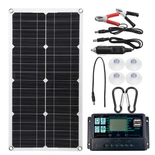太阳能板灯ID100W控制器25W户外汽车打火充电瓶12V-24V控制器
