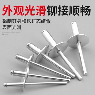 大帽铆钉铝制圆头大帽沿拉铆钉抽芯铆钉大扁头汽车拉铆钉大头拉钉