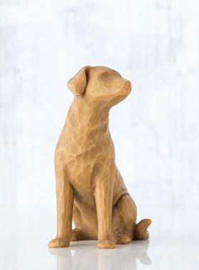 正品愿一礼物】美国willow tree 宠物系列小猫小狗 人物摆件手工