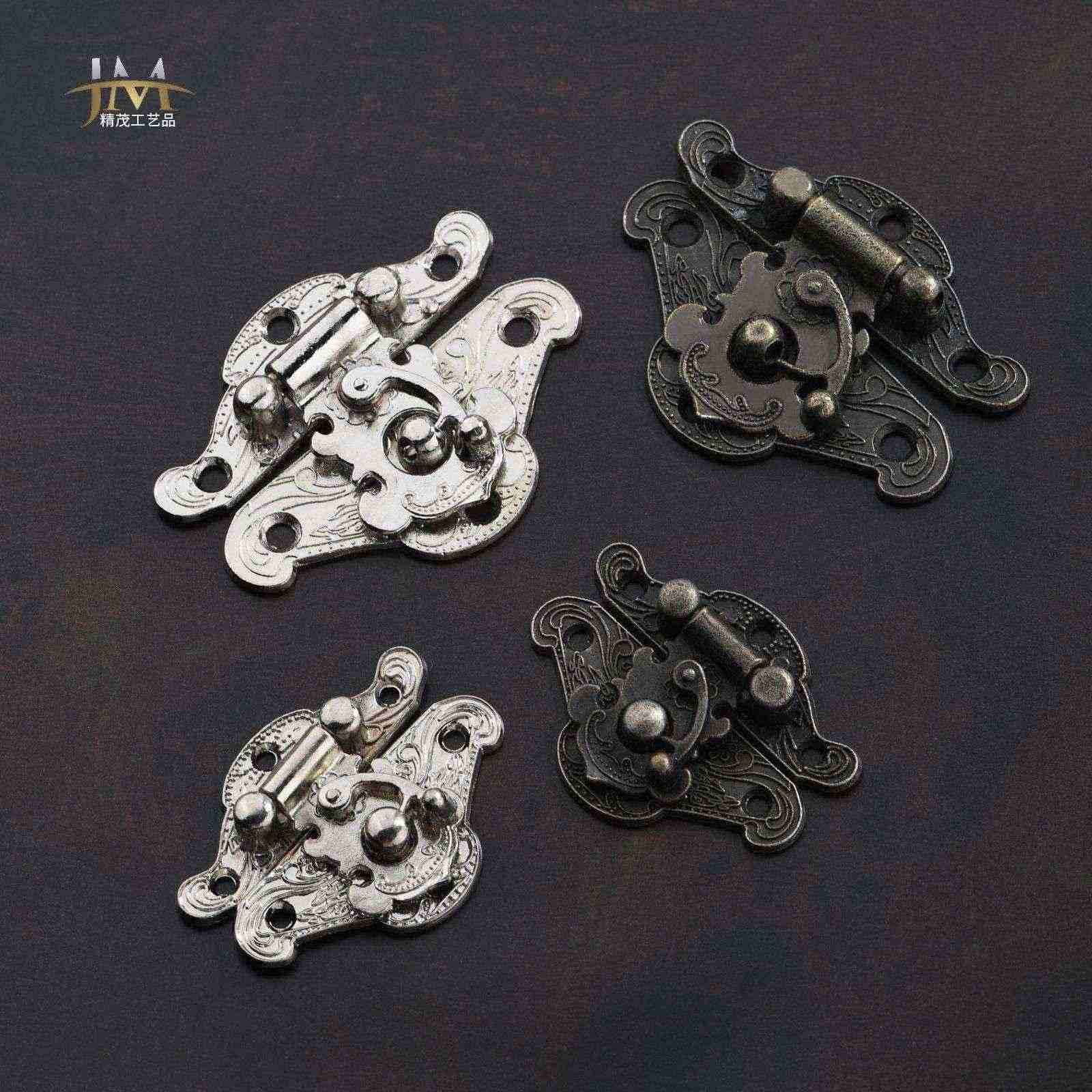 五金新中式箱扣仿古箱包配件合金酒盒铰链扣装饰五金搭扣锁扣