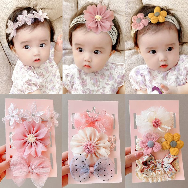 儿童蝴蝶结发带女宝宝薄款护囟门头带可爱公主婴幼儿百天拍照头饰