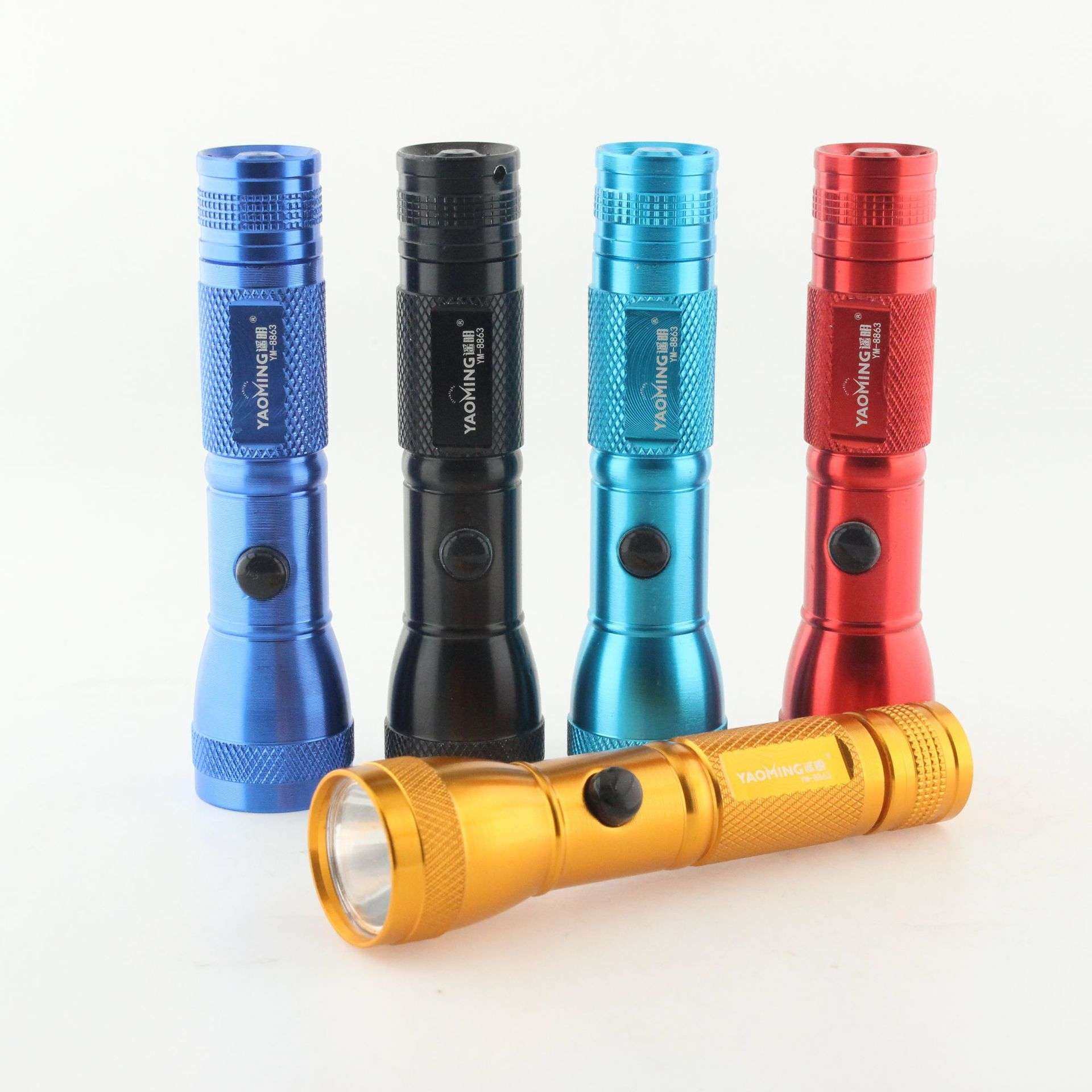 厂家手电筒可定logo学生礼品5号电池铝合金便携LED超亮小手电