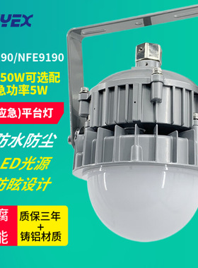 LED平台灯弯杆式NFC9190 30W50WLED应急平台灯电厂立杆式 NFE9190