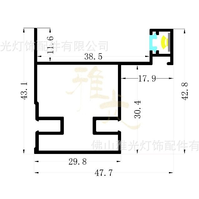 LED硬灯条外壳套件单边立柱 双边立柱 铝材套件,模玩/动漫/周边/娃圈三坑/桌游,文化/体育周边,淘宝优惠券,粉丝福利购,淘宝优惠卷