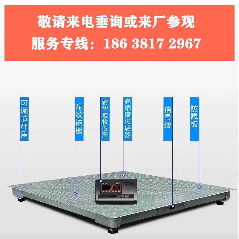 0.75*0.75m小地磅1t 上海耀华电子地磅秤1-3吨  工业称重厂家直销