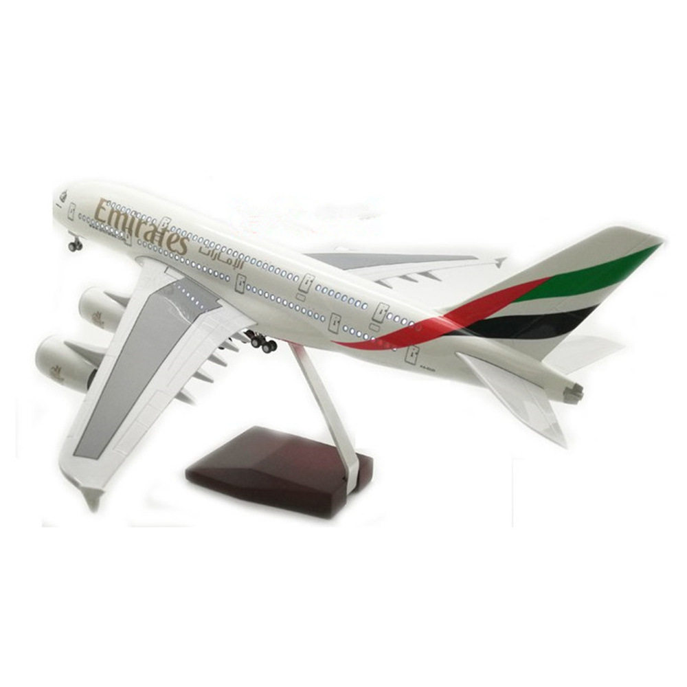 阿联酋航空 Scale 1:160 46cm LED声控A380 Emirates机模带灯带轮