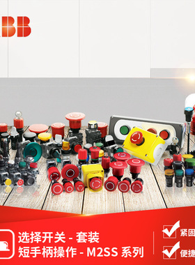 ABB M2SS二位置选择开关套装 不带灯M2SS1-40B-11;10095861